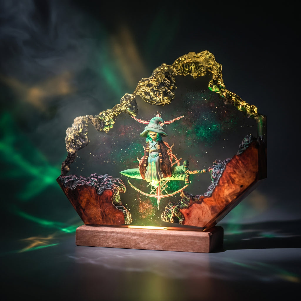 Ranni The Witch Resin Lamp | EldenRing Gift | Lumiverse Resin