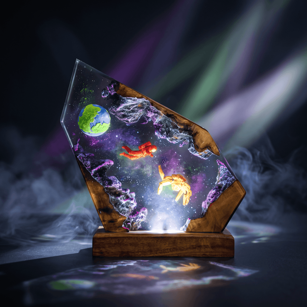 Rocky Resin Lamp | Warm LED Light ProjectHailMary | Lumiverse Resin