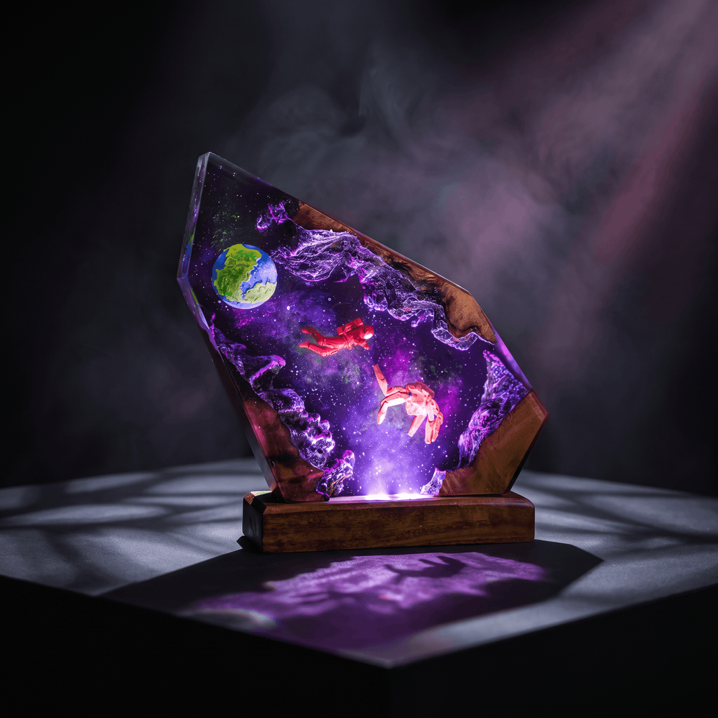 Rocky Resin Lamp | Warm LED Light ProjectHailMary | Lumiverse Resin
