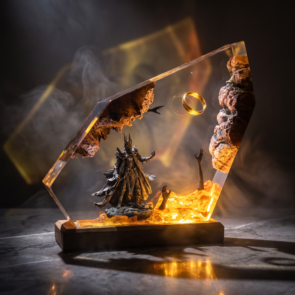 Sauron Resin Lamp | TheLordOfRing Gift | Lumiverse Resin
