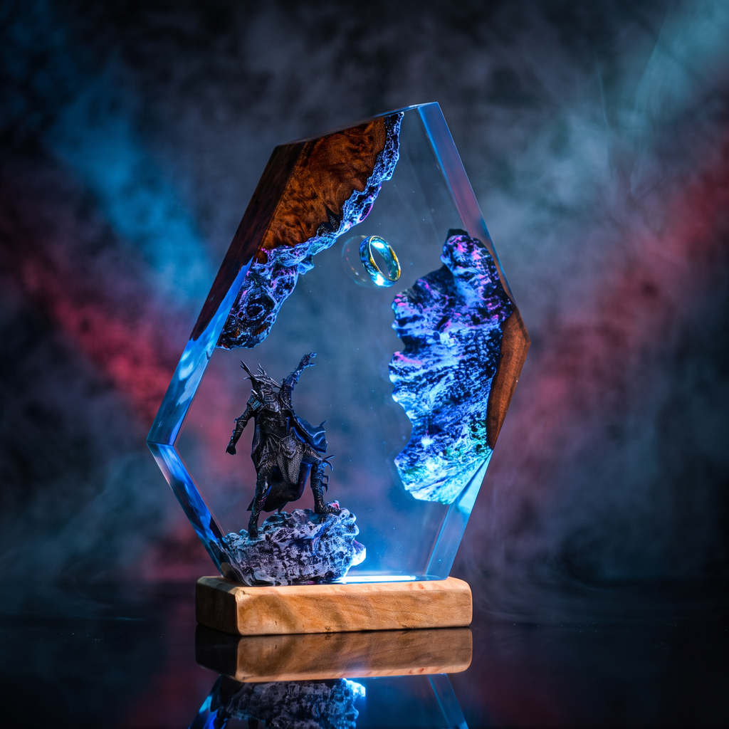 Sauron Resin Lamp | LED Diorama TheLordOfRing | Lumiverse Resin