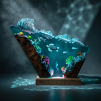 Sea Turtle Resin Lamp | Multicolor LED Glow Ocean | Lumiverse Resin