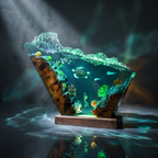 Sea Turtle Resin Lamp | Multicolor LED Glow Ocean | Lumiverse Resin
