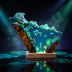 Sea Turtle Resin Lamp | Multicolor LED Glow Ocean | Lumiverse Resin