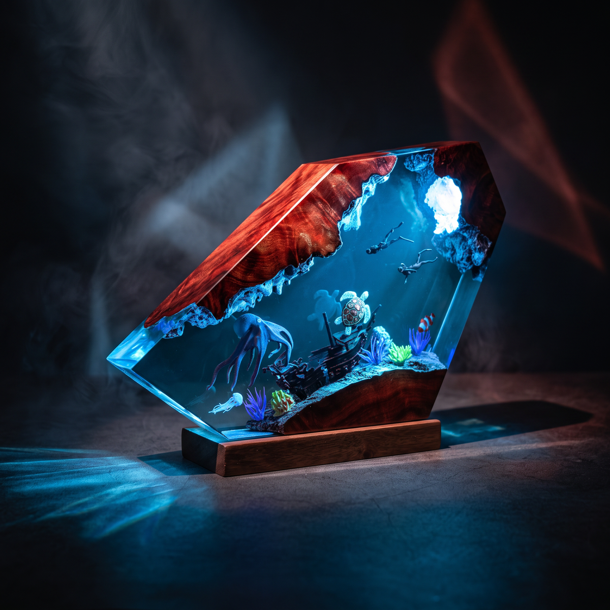 Shipwreck Resin Lamp | Ocean Gift | Lumiverse Resin