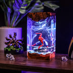 Spiderman Resin Lamp | Handmade LED MarvelComics | Lumiverse Resin