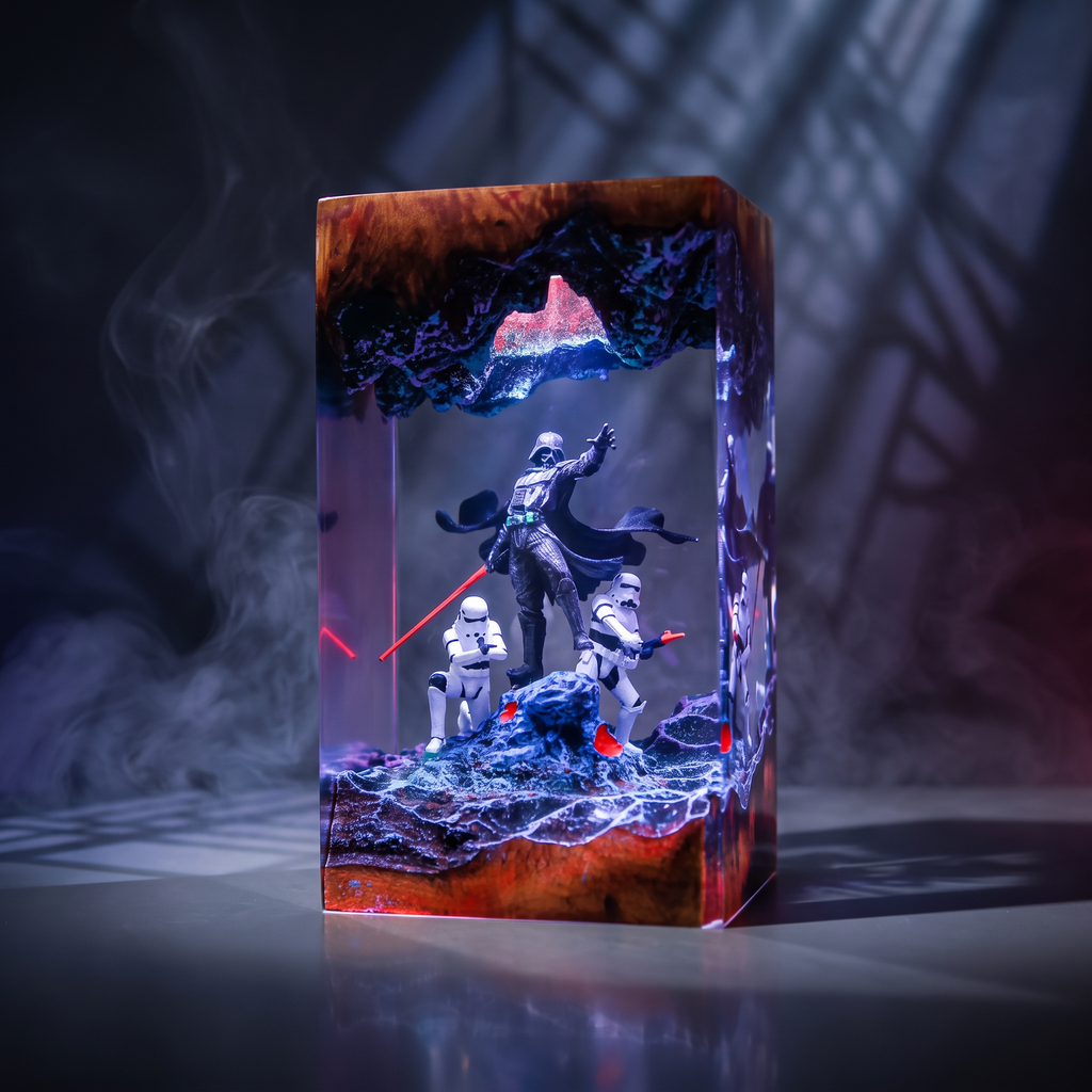 Star Wars Resin Lamp | Handmade StarWars LED | Lumiverse Resin