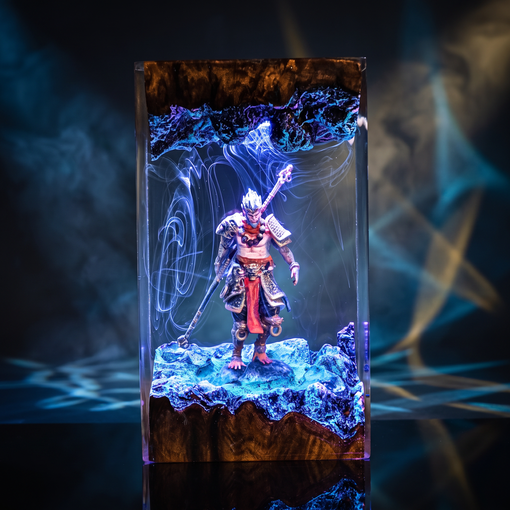 Sun Wukong Resin Lamp | BlackMythWukong Gift | Lumiverse Resin