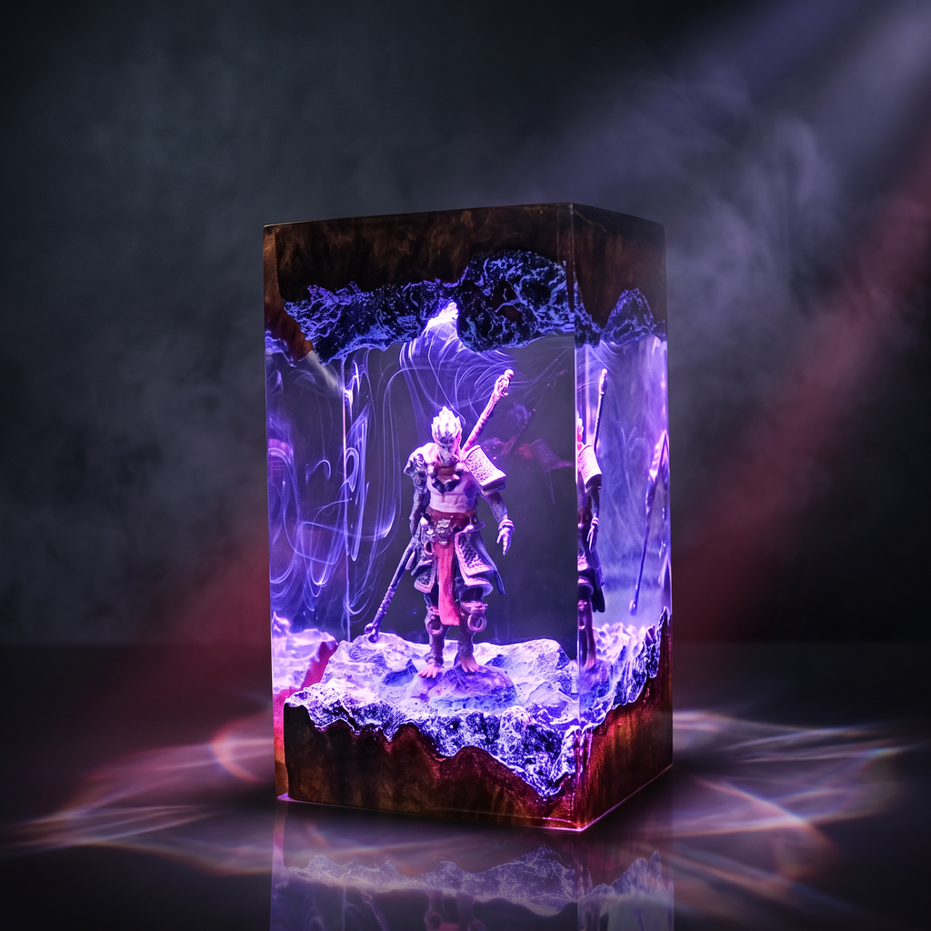 Sun Wukong Resin Lamp | BlackMythWukong Gift | Lumiverse Resin