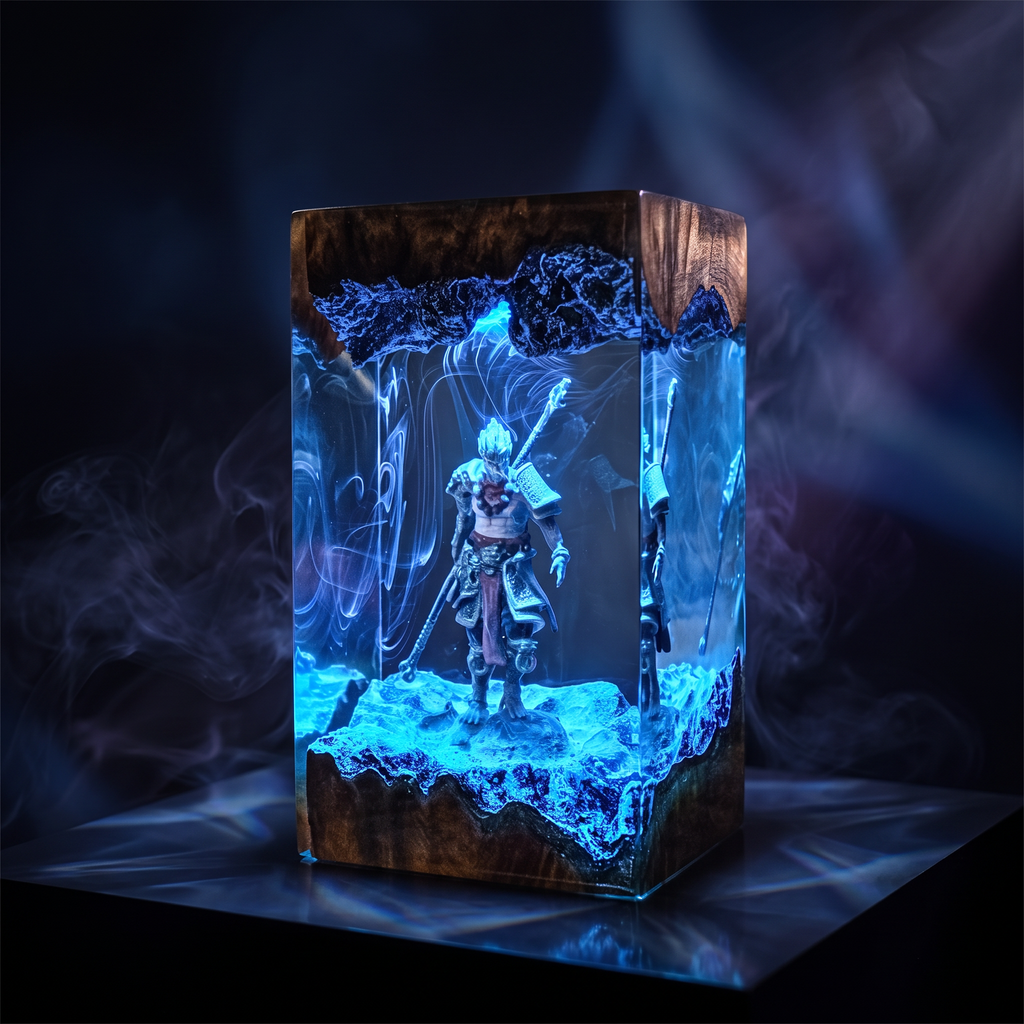 Sun Wukong Resin Lamp | BlackMythWukong Gift | Lumiverse Resin