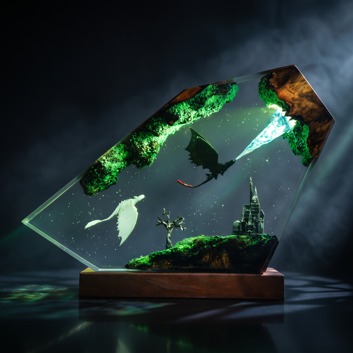 Toothless Light Fury Resin Lamp | LED RGB HowToTrainYourDragon | Lumiverse Resin