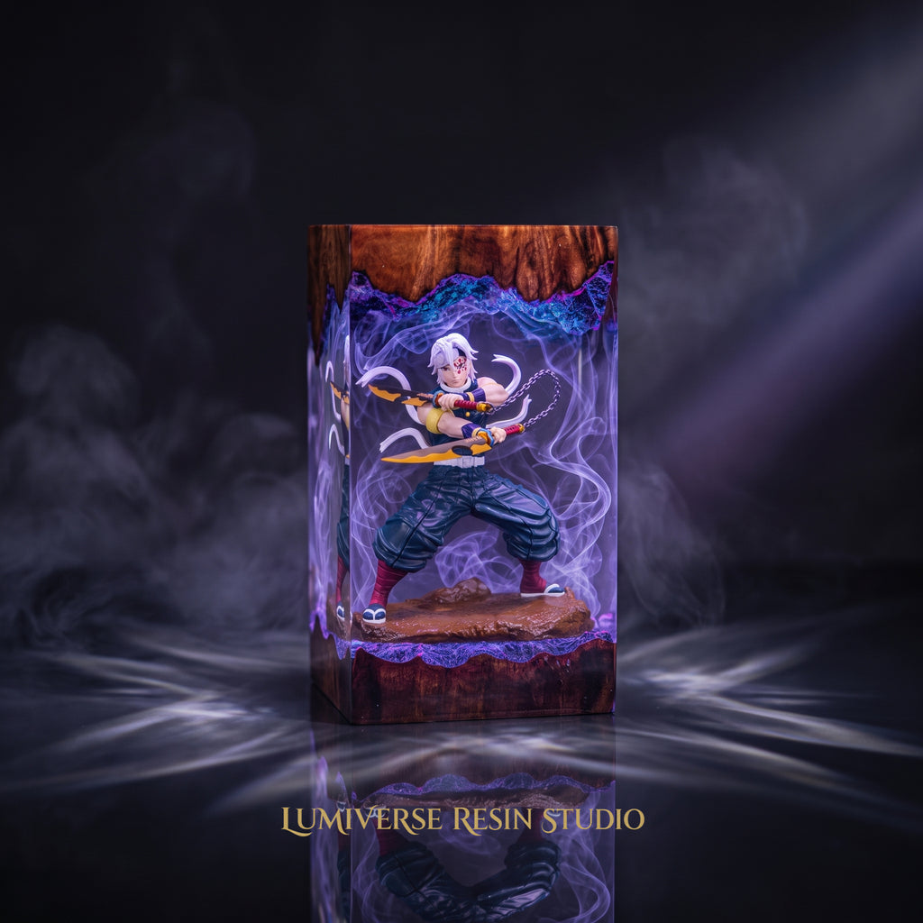 Uzui Tengen Resin Lamp | LED RGB DemonSlayer | Lumiverse Resin