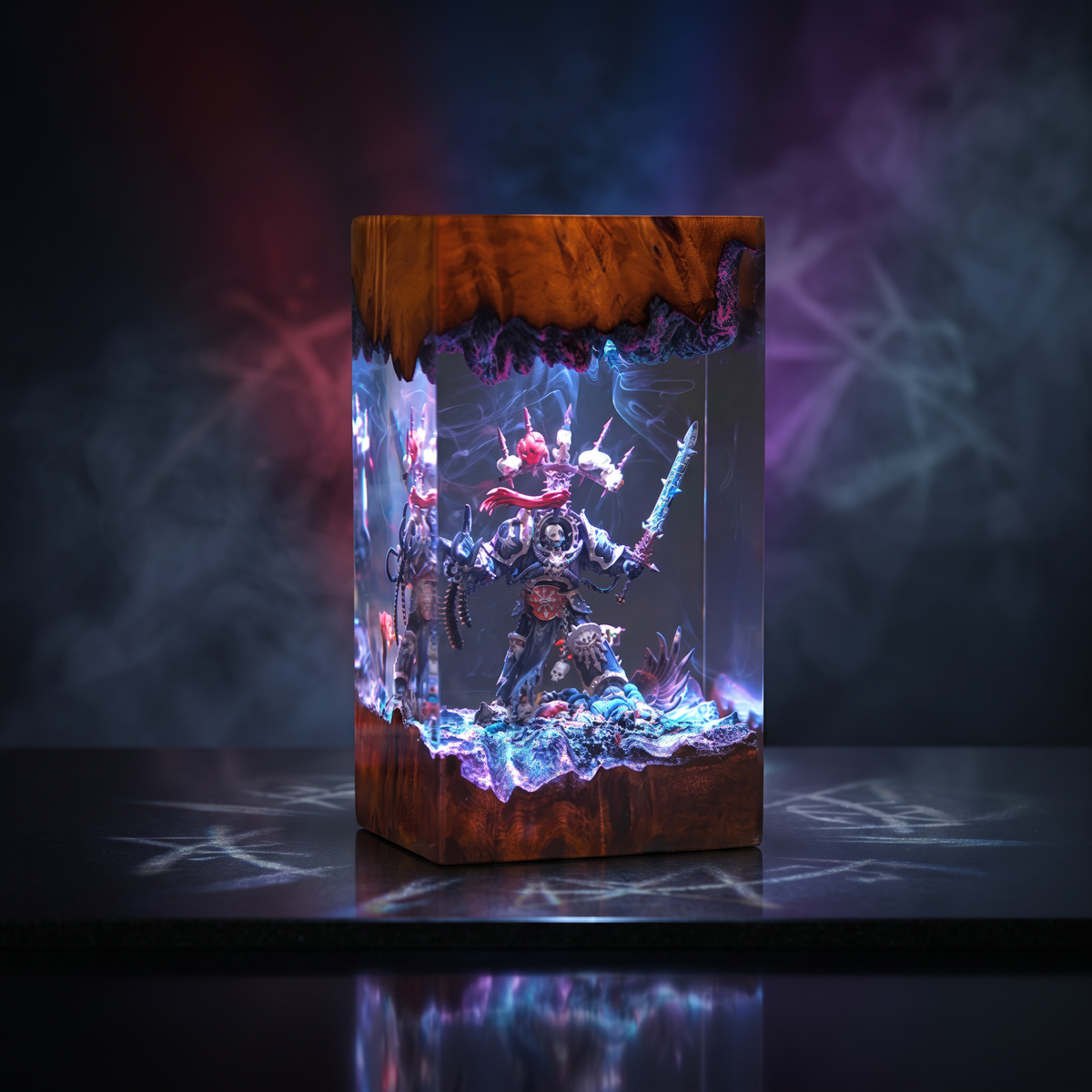 Warhammer Resin Lamp | LED Diorama Warhammer40K | Lumiverse Resin