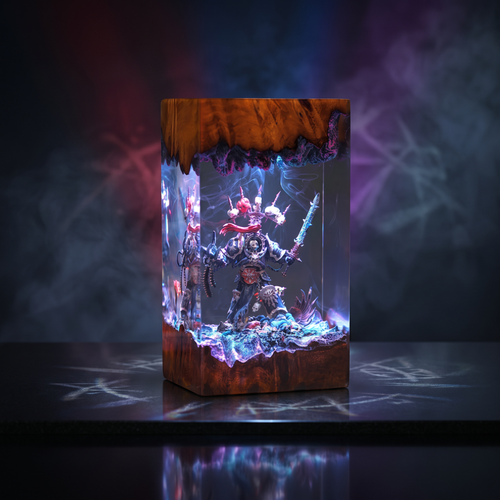 Warhammer Resin Lamp - Handmade LED Collector Decor