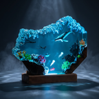 Whale Resin Lamp | Handmade Ocean LED | Lumiverse Resin