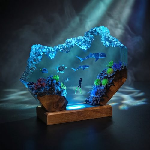 Whale Shark Resin Lamp - Ocean Collection LED