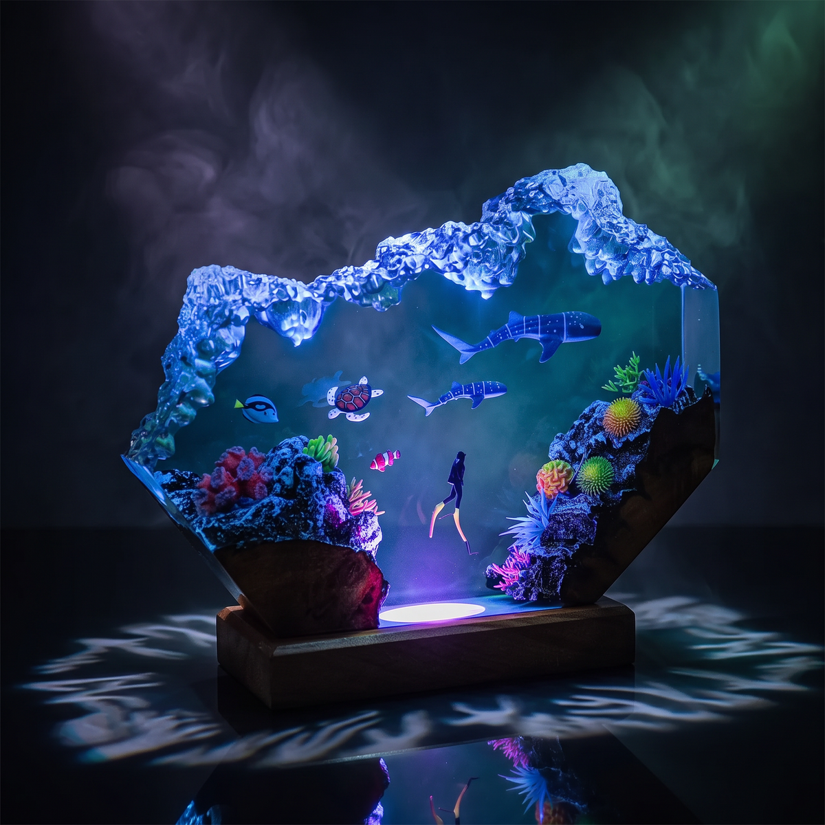 Whale Shark Resin Lamp | Ocean Gift | Lumiverse Resin