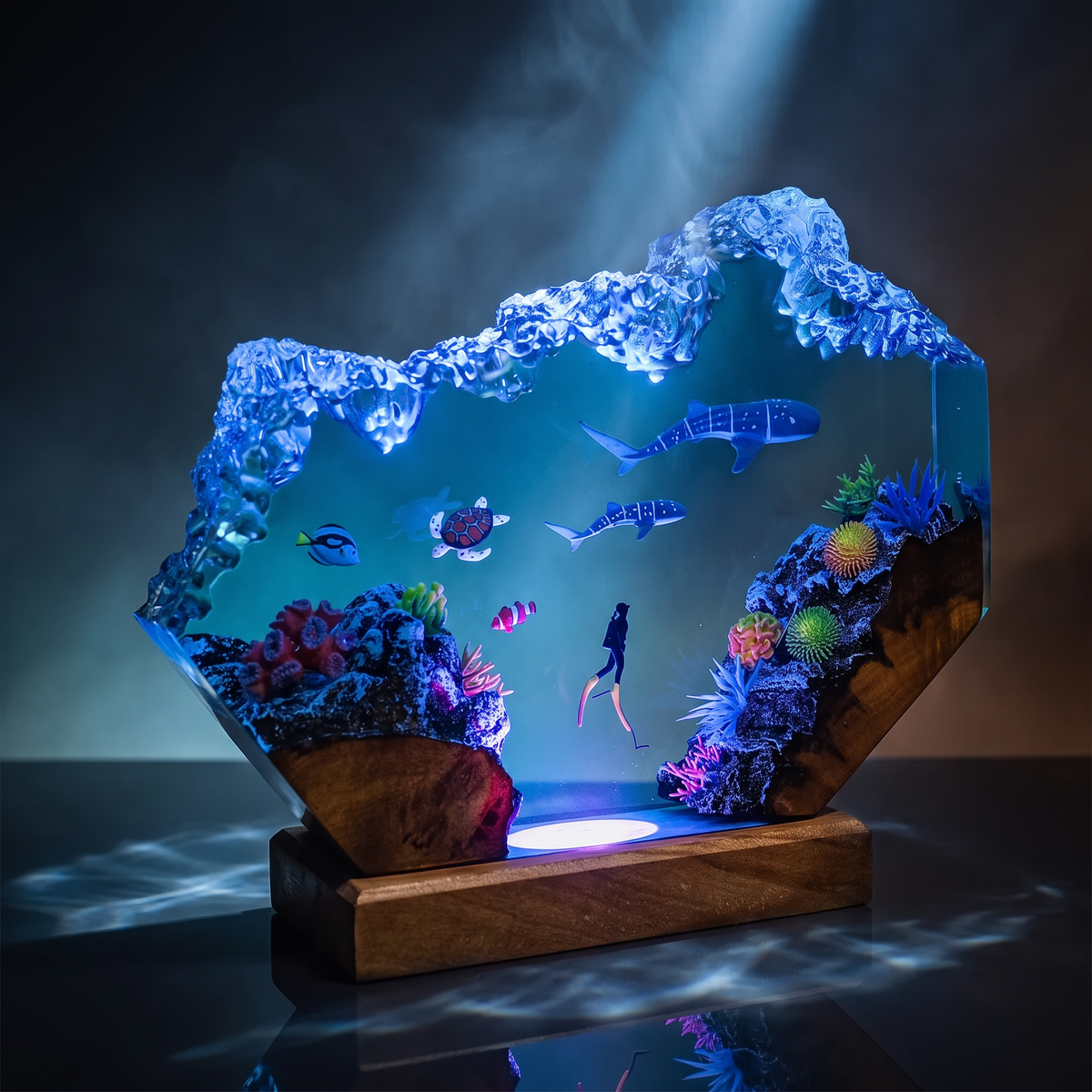 Whale Shark Resin Lamp | Ocean Gift | Lumiverse Resin