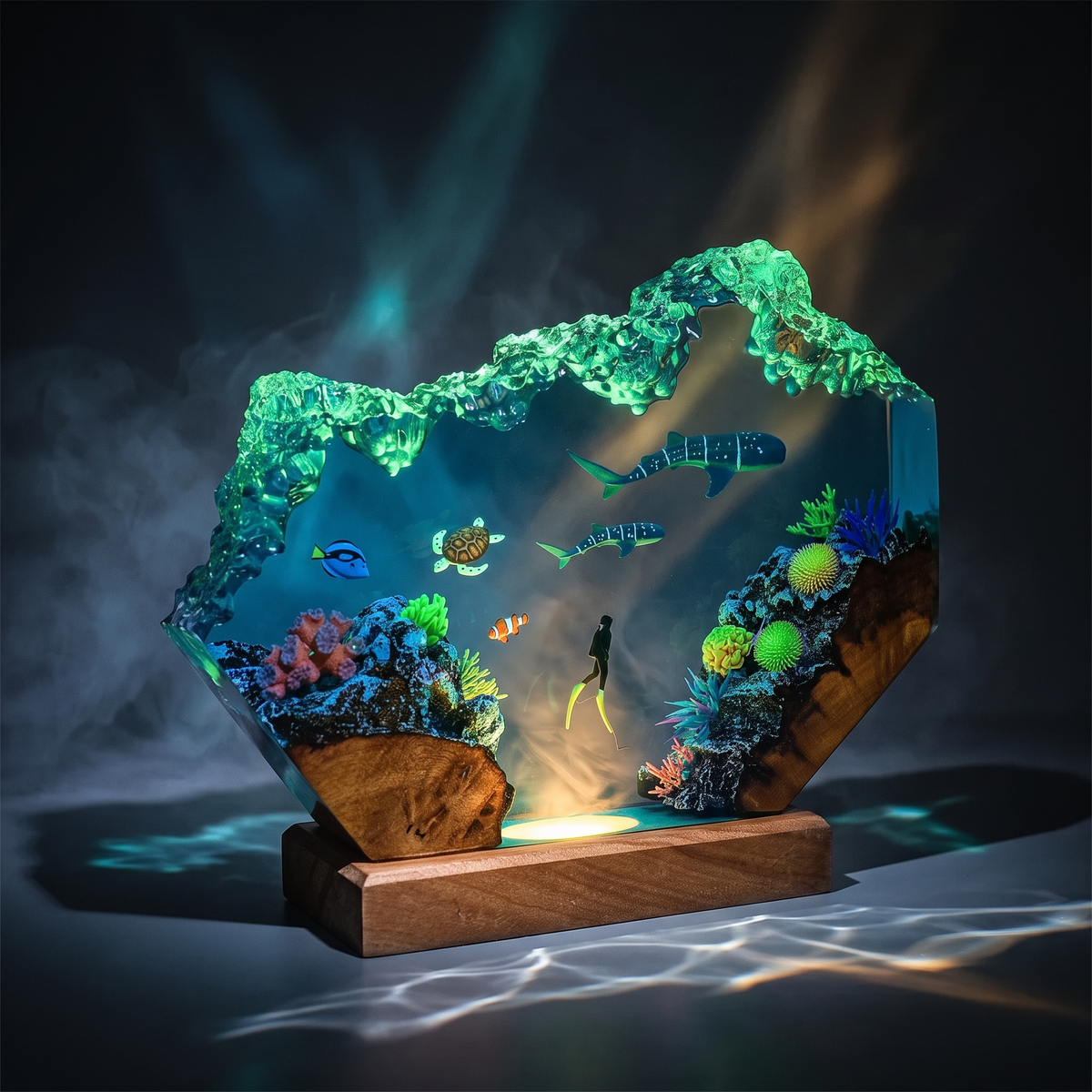 Whale Shark Resin Lamp | Ocean Gift | Lumiverse Resin
