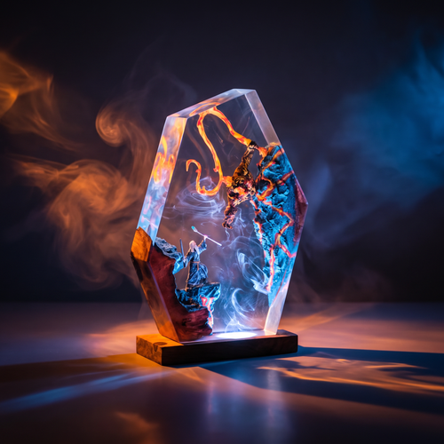 Wizard Battle Resin Lamp - Lord of the Rings LED
