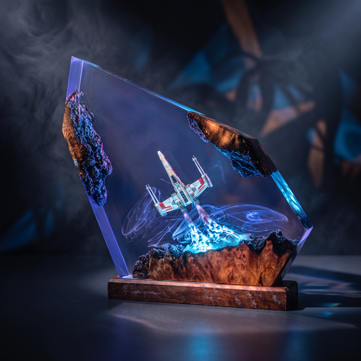 X Wing Resin Lamp | Handmade LED | Lumiverse Resin