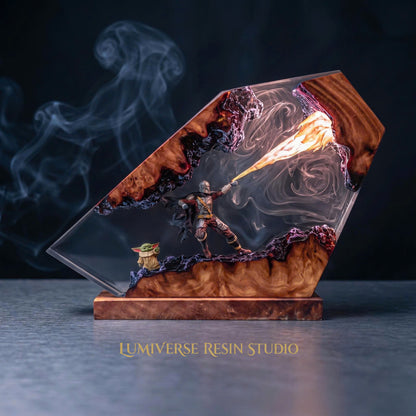 The Beskar Bounty Hunter Resin Lamp