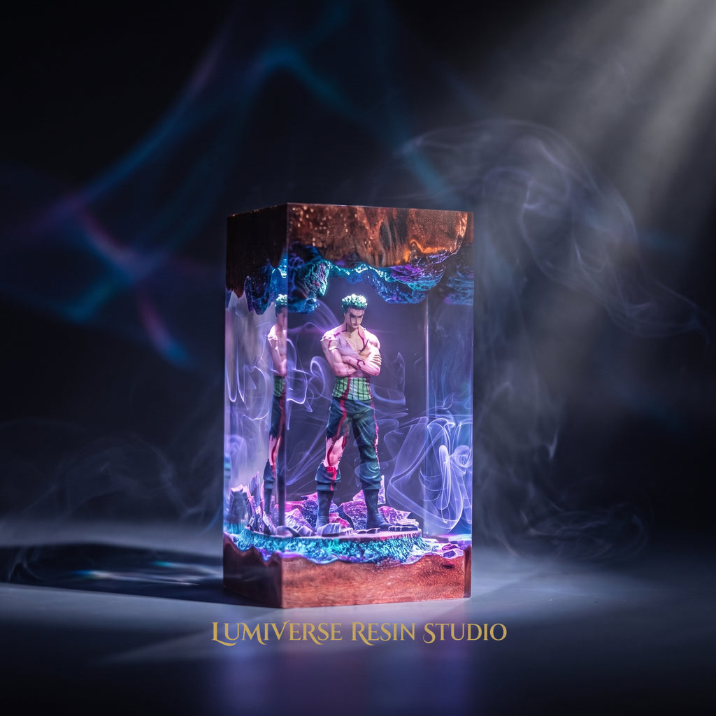 Zoro Resin Lamp | OnePiece Gift | Lumiverse Resin